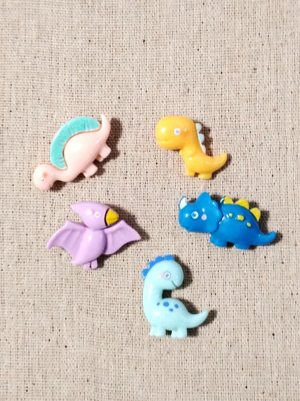 5 Pcs Cute Colorful Dinosaurs Decorative Bulletin Memo Display Board Push Pins